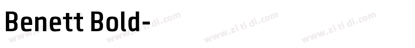 Benett Bold字体转换